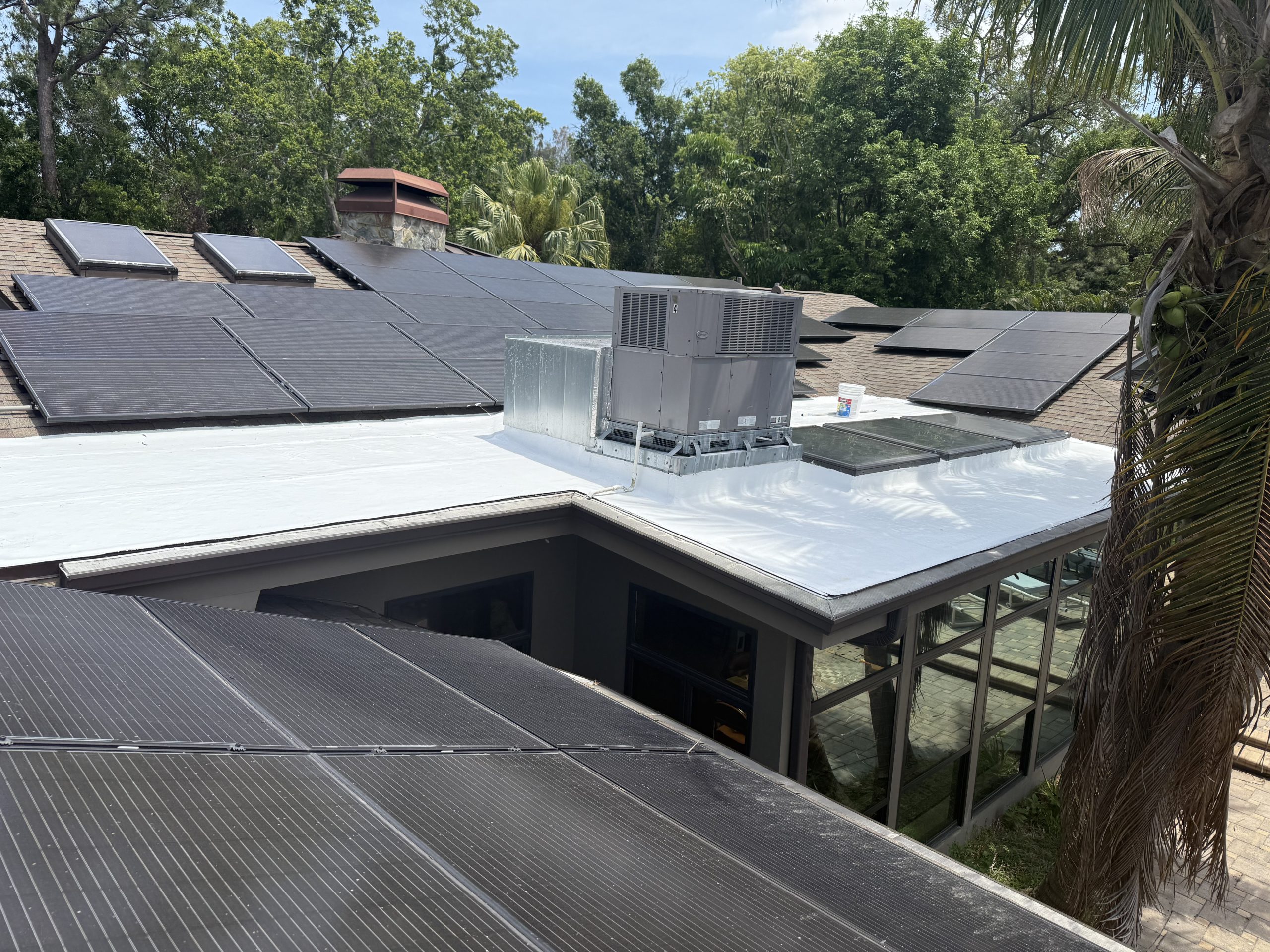 Flat roof elastomeric coating Tampa Bay